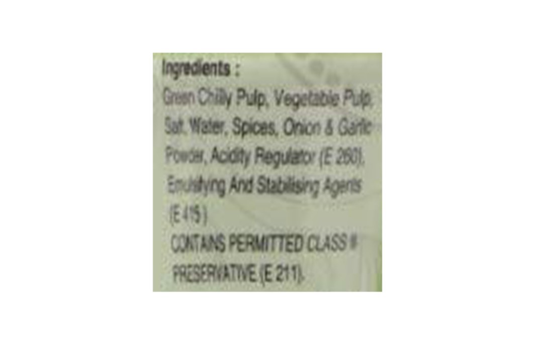 Mansa Green Chilli Sauce    Plastic Bottle  660 grams